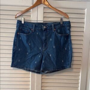 Denim Women's Shorts with floral details